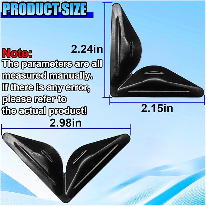 4PCS Car Door Edge Guards Protectors, Self-Adhesive Car Side Door Corner Protector Anti-Collision Trim Sticker, Anti-Rub Vehicle Exterior Decorative Accessory for Cars Trucks SUVs (Black)