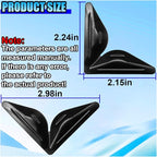 4PCS Car Door Edge Guards Protectors, Self-Adhesive Car Side Door Corner Protector Anti-Collision Trim Sticker, Anti-Rub Vehicle Exterior Decorative Accessory for Cars Trucks SUVs (Black)