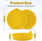 Car Cup Holder Coaster, Silicone Cup Holder Insert, Universal Non-Slip Cup Holders, Car Accessories Interior for Women and Man 4 Pack Yellow