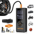 Tire Inflator Portable Air Compressor, Air Pump for Car Tires, 7800 mAh Battery, 12V DC, 150 PSI, 40L/min Air Flow, Fast Inflation, Portable air pump for MPV, SUV, Car, Motorcycle, Bike, Ball