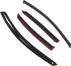 WD2-667 Dark Smoke 4 Pcs Set Window Visor (Outside Mount) Deflector Rain Guard Compatible with 1998-2004 Audi A6
