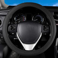 Black Mesh Steering Wheel Cover, Universal 15 inch, Elastic Stretch Microfiber Breathable Ice Silk Cover, Anti-Slip, Odorless, Sweat Absorption, Warm in Winter and Cool in Summer