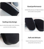 2 PCS Car Tire Shine Applicator, High-Density Sponge Tyre Dressing Applicator Pad with Curved Handle, Reusable Wheel Polishing Brush Auto Detailing Foam for Applying Tire Shine