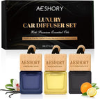 Aeshory Hanging Car Air Freshener, 3-Pack Hotel Collection, Long Lasting Scent Inspired by Ritz-C Hotels, Baccarat & W Hotels, Unisex Fragrance, 0.27 FL OZ (8ML)