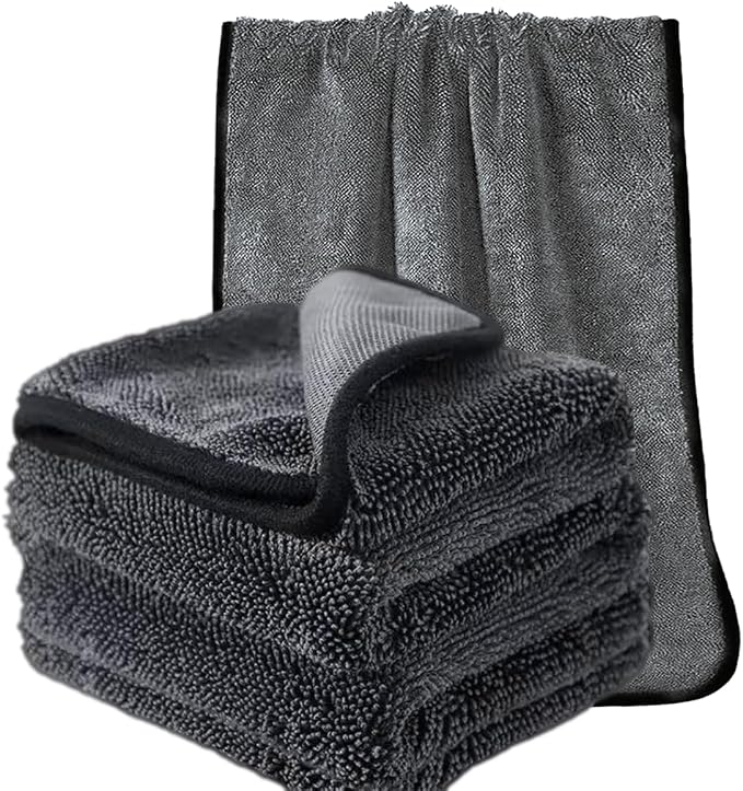 1-Pack 1200 GSM Car Drying Towels – Microfiber Towels for Cars (36" x 24"), Ultra-Absorbent, Streak-Free, Scratch-Free, No Water Spots, Double-Twist Pile & Edgeless Design