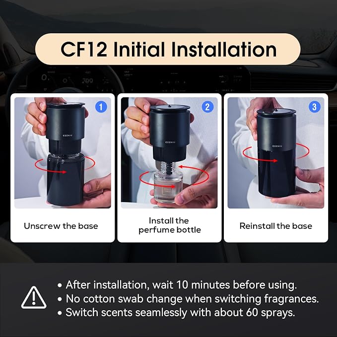 Ceeniu Car Air Fresheners - F26/F39 Dedicated Perfume Refill - 45ml - Can be Used for 2~6 Months - Made with Natural Plant Extracts - French Imported Fragrance - 17 Varied Scents Available