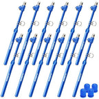 12 Pack Heavy Duty Truck Tire Pressure Gauges, Dual-Head Tire Gauges for Tire Pressure 10-150 PSI/10 BAR, with 4 Valve Caps for Trucks, RVs, Cars, and Motorcycles