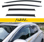 4pcs Smoke Tint with Chrome Tint Window Visors Compatible with 15-24 Murano Outside Mount Tape On/Clip On Style PVC Sun Rain Guard Vent