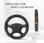 Bohemian Butterflies Steering Wheel Covers Universal 15 Inch Car Wheel Cover,Anti-Slip Breathable Car Accessories Protector Fit for Trucks,Sedans,SUVs,Vans