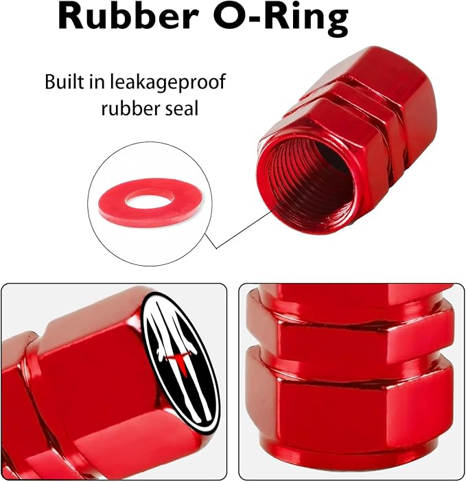 4Pack Funny Tire Valve Caps Universal Tire Air Cap Valves Stem Covers | Aluminum Alloy Rust-Proof Valve Stem Caps, for Auto SUV Truck Motorcycle Bicycle, Funny Gifts for Women Men Drivers