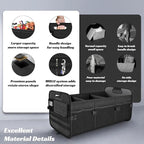Car Trunk Organizer for SUV - 105L Collapsible Tactical MOLLE Car Storage with Reinforced Handles & Multiple Pockets, Sturdy Trunk Organizers for Groceries, Tools & Outdoor Storage (Black)