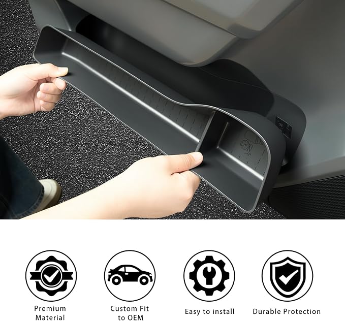 4PCS Car Door Organizer Tray for Toyota RAV4 2026 Door Side Storage Box for 2026 RAV4 Accessories Door Pocket Liners TPE Front & Rear Side Organizer Tray Protector Liner