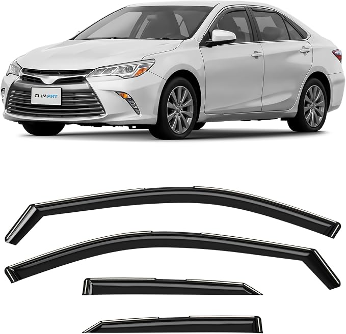 in-Channel Incredibly Durable Rain Guards for Toyota Camry 2015-2017, Original Window Deflectors, Vent Window Visors, Vent Deflector, 4 pcs. - 615306