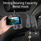Car Seat Headrest Hooks for Purses and Bags, 2 Pack Bag Purse Holder for Car With Double Metal Hooks, Car Purse Hanger, Headrest Back Seat Handbags Hook Cute Hanging Accessories, Grey