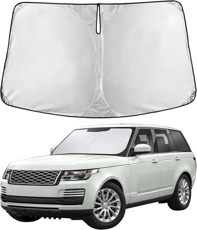 Windshield Sunshade Compatible for Land Rover Range Rover (NOT for Range Rover Sport) 2013-2019 2020 2021, Sun Visor for Front Window Sun Shade Cover, UV Heat Protector, Car Accessories
