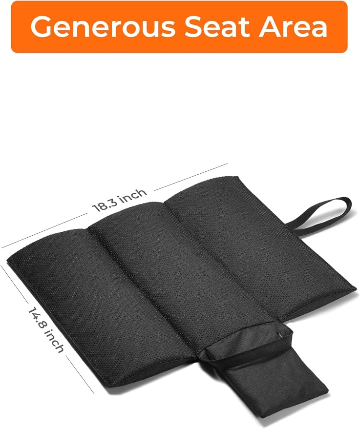 Heated Seat Cushion with Battery Pack, Foldable USB Heated Seat Cover Pads for Office Chair, Stadium, Camping