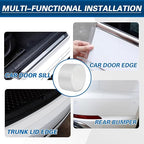 3D Carbon Fiber Clear Car Door Edge Protector, Anti-Collision Door Sill Guard Wrap Film, Universal Vehicle Door Edge Trim Guard 2.7 Inch x 16.5 Ft Transparent