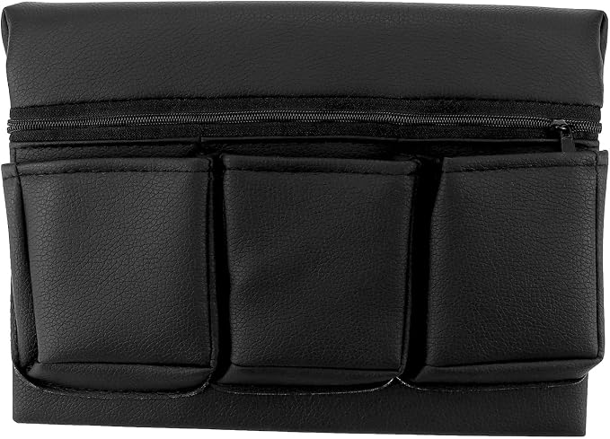 Universal Car Door Side Storage Pocket - Black Leather Window Armrest Organizer Bag with Extra Storage Space for Vehicle Interior Accessories