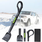 3-in-1 Ice Scraper for Car Windshield,25.8 inch Emergency Snow Shovel with 5.2inch Shovel Blade,Detachable Snow Scrapers with Ergonomic Soft Foam Grip for Cars, Trucks, SUVs, Vehicle(Green)