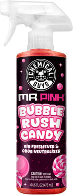 Mr. Pink Bubble Rush Candy Scent Car Air Freshener and Odor Eliminator for Cars, Trucks, and SUVs, Home, and Office - Full Size Sweet Bubble Gum Candy Scent Spray, 16 Fl Oz