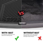 Floor Mats & Trunk Mat for Honda Accord Sedan 2013 2014 2015 2016 2017 (Not for Coupe & Hybrid), All Weather TPE Custom Fit Anti-Slip Odorless Car Floor Liner, 1st & 2nd Row & Cargo Mat, Black