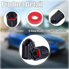 30PCS Plastic TPMS Tire Valve Stem Caps, with O Rubber Ring, Airtight Seal Heavy Duty Dustproof Tire Valve Stem Covers for Cars, SUV, Trucks, Bikes, Motorcycles, Bicycles(Black)