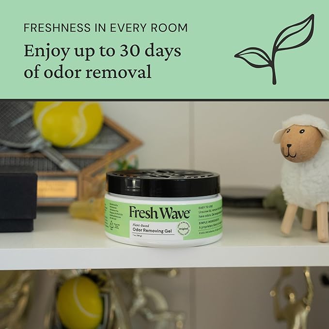 Odor Removing Gel, 7 oz., Pack of 3 - Odor Absorbers for Home, Safer Odor Relief, Natural Plant-Based Odor Eliminator, Every 7 oz. lasts 15-30 Days, For Cooking, Trash & Pets