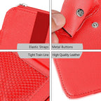 1 Pack Car Sun Visor Organizer, Sunglasses Holder for Car Sun Visor, Auto Interior Accessories Pocket Organizers Can Store for Sunglasses, Documents, Cards, Pen, Drivers License (Red)