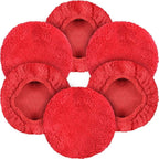 Car Windshield Cleaning Tool Bonnets - 6 Pack, 5” Windshield Cleaner Wand Cloths Replacement Pads Thickened Red Coral Fleece Car Window Glass Cleaner Bonnets