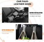 2PCS Car Seat Headrest Hook, Cute Heart Vehicle Backseat Purse Bag Hanger Organizer, Auto Seat Back Storage Holder for Groceries Coats Umbrellas, Universal for Vehicles (Gray)