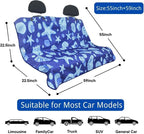 Waterproof Back Seat Cover for Dogs and Kids, Car Seat Protector Under Baby Car Seat, Child and Dog Car Seat Cover Blanket for Rear Bench(Conch Shells Starfish, Rear Bench Seat Towel)