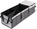 Trunk Organizer for Car, 90L Large Capacity Foldable Trunk Organizer, Multi Compartment Car Trunk Organizer for Women Men, Grey, TOOLS-00421