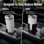 Car Cup Holder Expander for Large Bottles, Fits 32 oz to 40 oz Water Bottles and Handle Mugs, Secure Base for Most Vehicle Cup Holders, Durable ABS, Easy to Install, Durable ABS (Black)