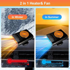 Portable Car Heater for Vehicle, 12V Car Heater Portable, Portable Heater for Car, 360° Rotatable Car Defroster Windshield Heater,Car Heater That Plugs Into Cigarette Lighter(Orange)
