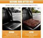 Car Seat Cushion, Breathable Soft Auto Front Seats Protector Pad for Comfortable Driving, Warm Vehicle Interior Driver Seat Non-Slip Decorative Accessory for Most Cars(Brown)