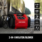 Dual Power Tire Inflator with Digital Gauge & Auto Shut-Off | 12V DC Car Plug and 120V AC Home Use with Up to 150 PSI, LED Light, Portable Air Pump for Car Tires, Bikes and Inflatables