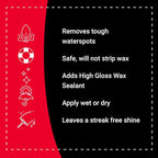 Hot Sauce Hard Water Spot Remover with Wax Sealants, 1 Gallon | Hard water spot remover cleans without stripping wax, adds glossy sealants and works on boats, RVs, autos and glass