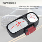 Blind Spot Mirror, Double Adjustable Mounted Blindspot Mirror HD Glass Wide Angle View, Universal, Left