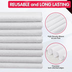 White Microfiber Cleaning Cloth -Pack of 8, Highly Absorbent Cleaning Rags, 16"X12" All Purpose Cleaning Towels for Housekeeping, Kitchen, Car, Lint Free and Reusable Microfiber Towels