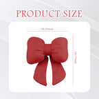 Cute Bow Car Headrest Pillow,Comfortable & Breathable Car Neck Pillows for Relief Neck Fatigue,Universal Head Rest Pillow for Cars Decoration as Birthday Gifts for Women,Girl (Red)