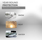 NEEDZ 2in1 Windshield Cover for Sun and Snow | Light Weight 170T Silver Coated Fabric Premium Windshield Protection for Cars, SUVs, Trucks | Secure Fit Waterproof Frost Cover | Large (88"x39")*