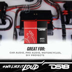 AMPKIT0 0 Gauge CCA Complete Amp Wiring Kit - Amplifier Install Wiring 1/0 Ga Amp Kit Pro Installation Cables Up to 3500 Watts with ANL Fuse Holder 250A