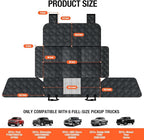 Truck Back Seat Extender for Dogs – Waterproof Full Size Pickup Pet Seat Cover with Door Protection, Hard Bottom Holds 420 lbs Dog Hammock for F150, RAM 1500 & More