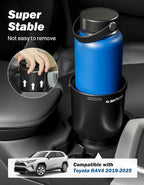 Car Cup Holder Expander Compatible with Toyota RAV4 2025 2024 2023 2022 2021 2020 2019,Compatible with Yeti Ramblers 12-36oz, Hydro Flasks 18-40oz,Large Bottles in 3.4"-3.8" (18-40oz)