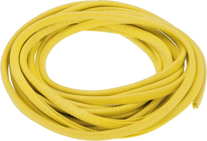 Universal Car Door Edge Protective Sealing Strip U-Type Door Scratch Protection Guard, 26.25ft 8m, Anti-scratch Collision, PVC Iron, Yellow
