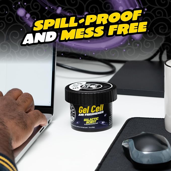 Galactic Scent Gel Can Air Freshener, Adjustable Car Air Freshener Gel With Touchless Vent Control For Cup Holder, Under Seat, Office And Home Use - 3 Pack