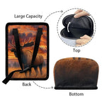Forest Elk Cloud Print Car Trash Can with Lid, Leak Proof Auto Trash Bag Hanging Vehicle Garbage Can Multipurpose Storage Container for Back Seat Road Trip