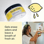 Lemon Odor Removing Gel, 7 oz., Pack of 3 - Safer Odor Absorbers for Home, Natural Plant-Based Odor Eliminator, Every 7 oz. lasts 15-30 Days, For Cooking, Trash & Pets