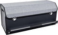 SUV Trunk Organizer, Collapsible Car Trunk Organizer with Lid and Sturdy Handle Car Trunk Leather Storage Box SVU Cargo Storage (Grey, 27.1 x 11.4 x 12.2in)