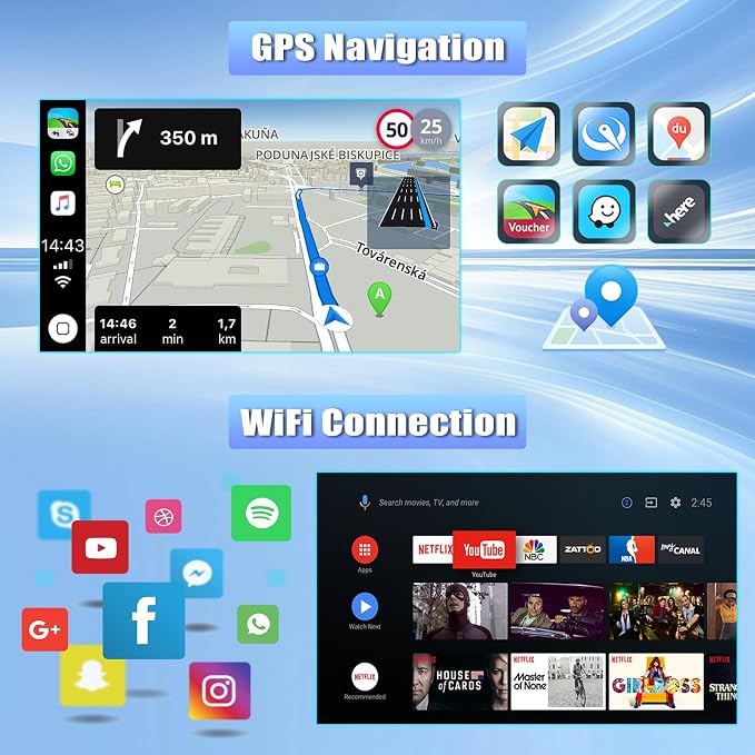 9.7’’ Vertical Screen Car Radio for Nissan Frontier/Xterra 2009-2014 with Wireless Carplay Android Auto, Car Stereo for Frontier in-Dash GPS Navigation, Bluetooth, WiFi, SWC, FM, Mic, Backup Camera